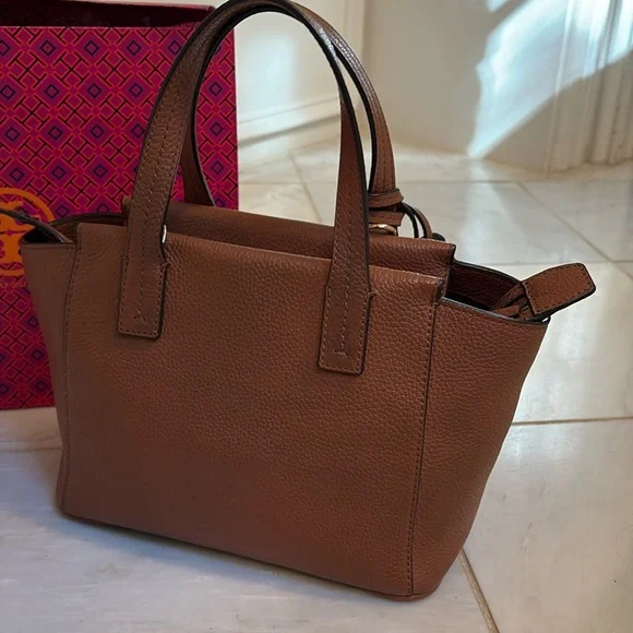 Tory Burch Leather Theo Satchel - Picture 2 of 8